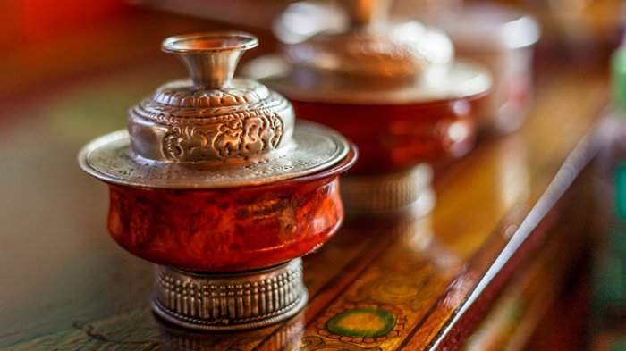 Traditional Tibetan tea cup