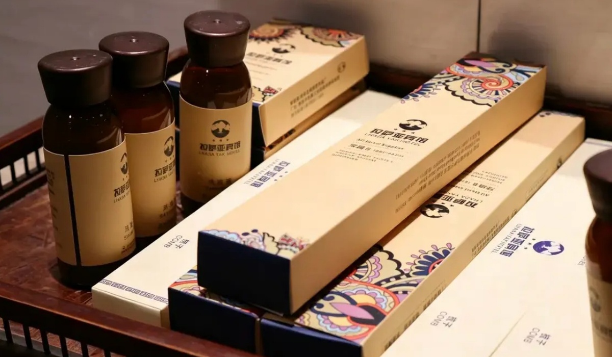 Bathroom amenities provided at Lhasa Yak Hotel