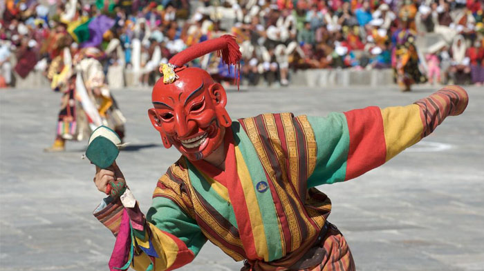  Lively Paro Tsechu performance in Bhutan 