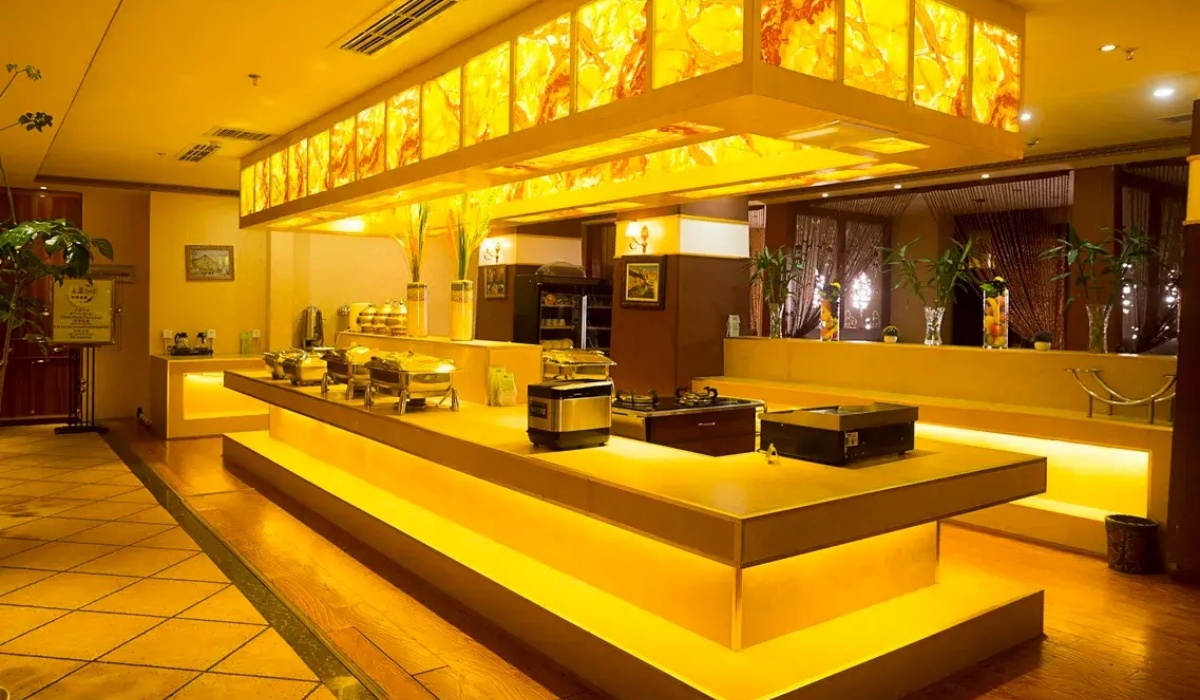 Buffet counter at Lhasa Shangbala Hotel restaurant