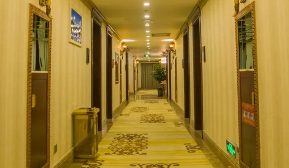 Guest room corridor at Lhasa Shangbala Hotel