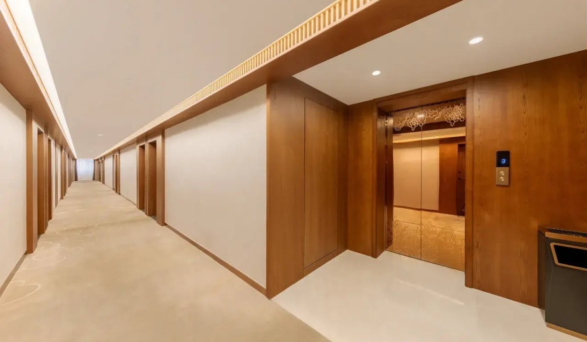 Guest room corridor at Lhasa Yak Hotel in Lhasa