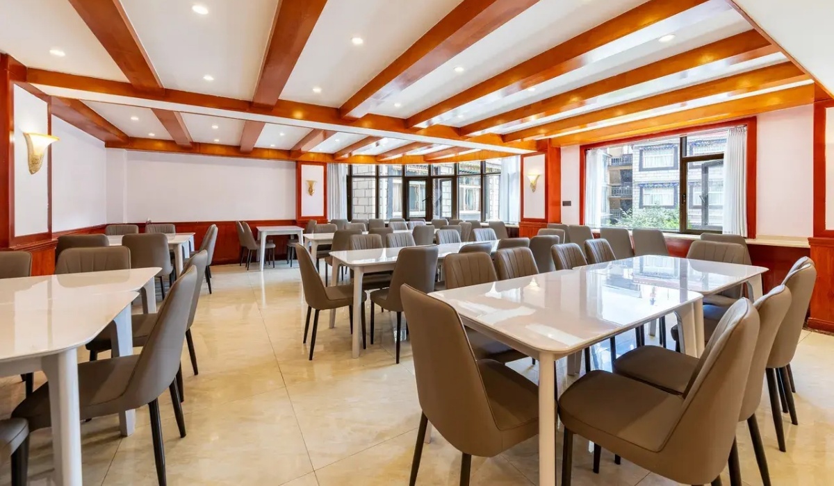 Dining hall at Lhasa Yak Hotel for hotel guests
