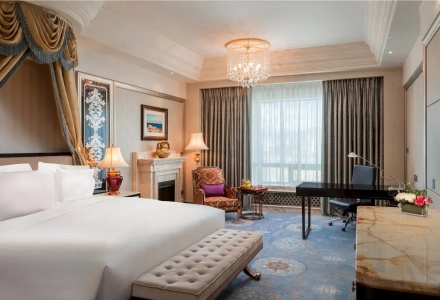 Spacious king bedroom with modern amenities