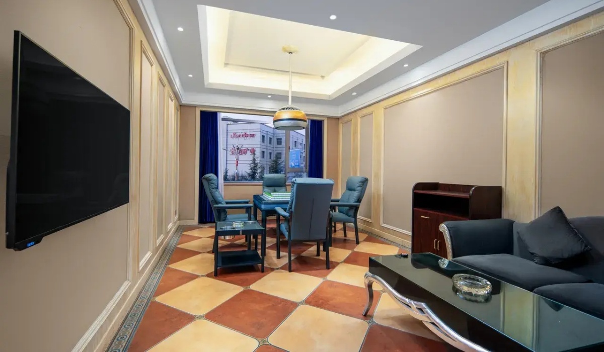 Private entertainment room with automated mahjong table