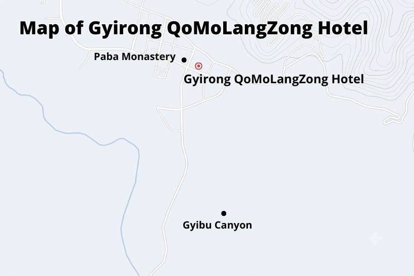 Gyirong QoMoLangZong Hotel location map