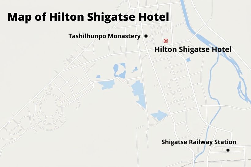 Hilton Shigatse Hotel location map