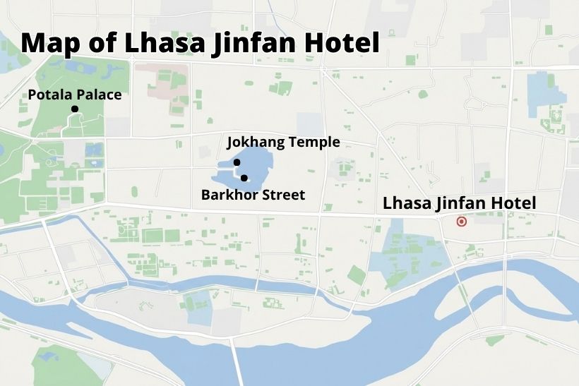 Lhasa Jinfan Hotel location map