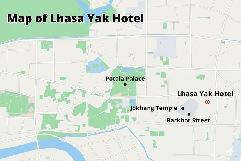 Lhasa Jinfan Hotel location map