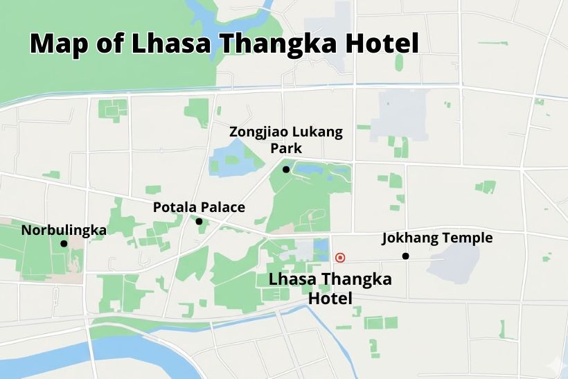Lhasa Thangka Hotel location map