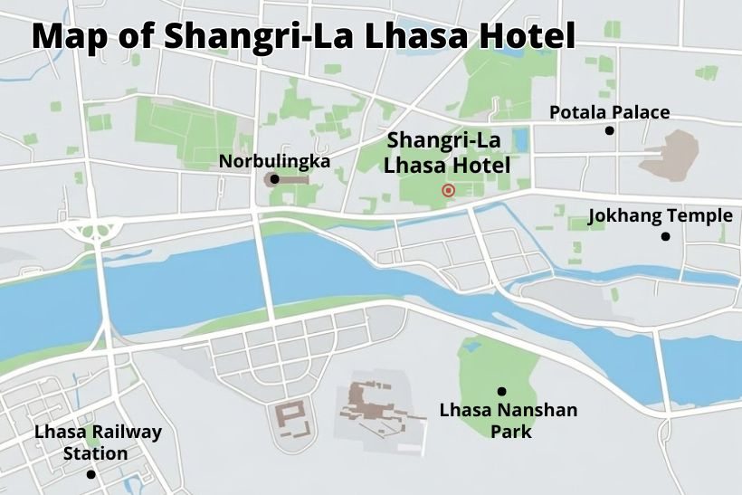 Shangri-La Lhasa Hotel map