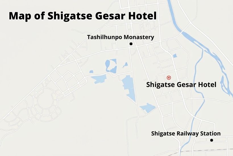 Shigatse Gesar Hotel location map