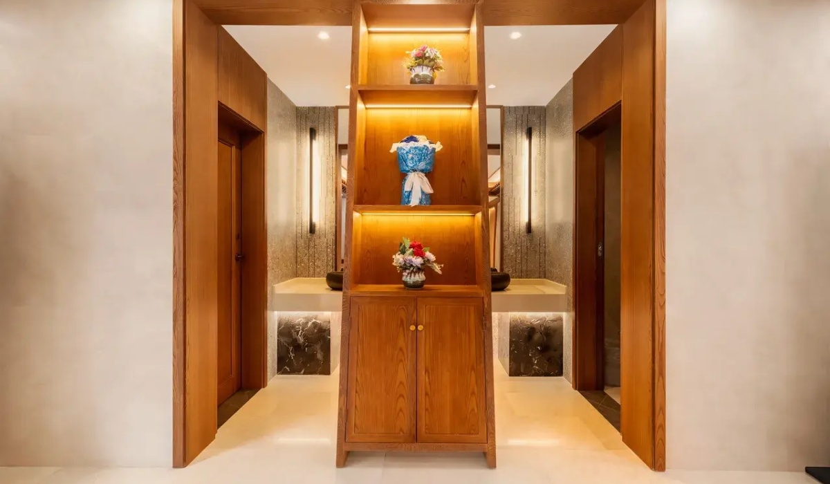 Restroom entrance at Lhasa Yak Hotel