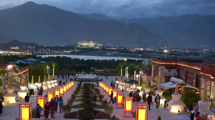 Lhasa City in the evening