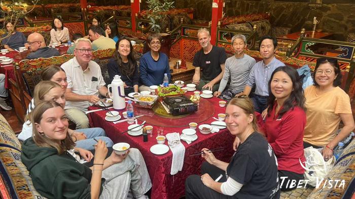 Enjoy Tibetan food in a local restaurant