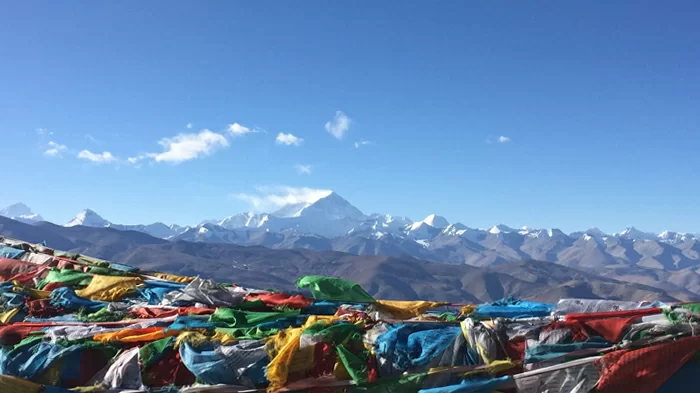 Clear View of the Himalayas in Tibet