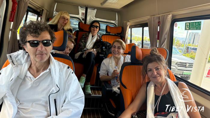 Our guests travel on spacious and clean vehicles in Tibet