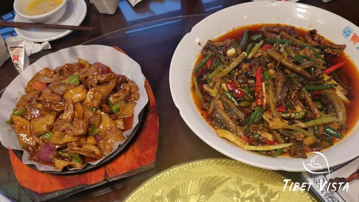 The Sichuan-style dishes available for dining