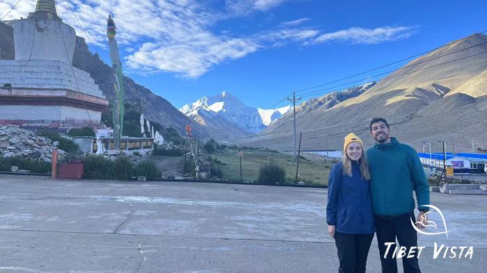 Our guests admire the sweeping view of the north face of the Mt. Everest at the Tibet EBC