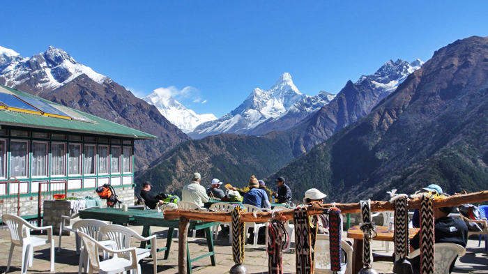 Cozy teahouse lodges welcome trekkers along the Everest Base Camp Trek in Nepal