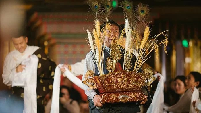 The barley of Tibetan traditional wedding