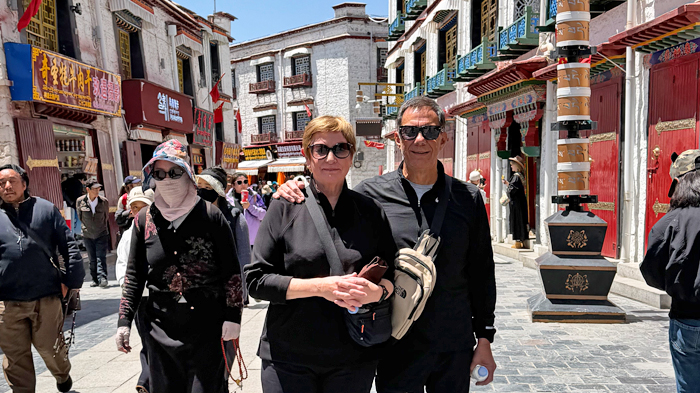 explore lively Barkhor Street in Lhasa
