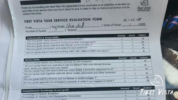 Rate the service of your tour guide and driver