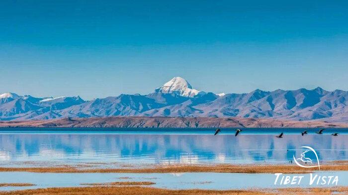 The sacred Mt. Kailash and Lake Manasarovar