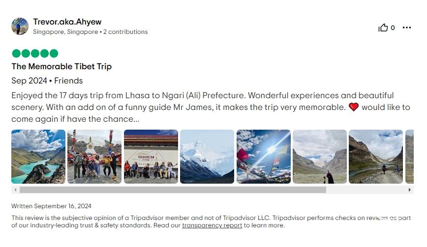 Tripadvisor review about James guide service