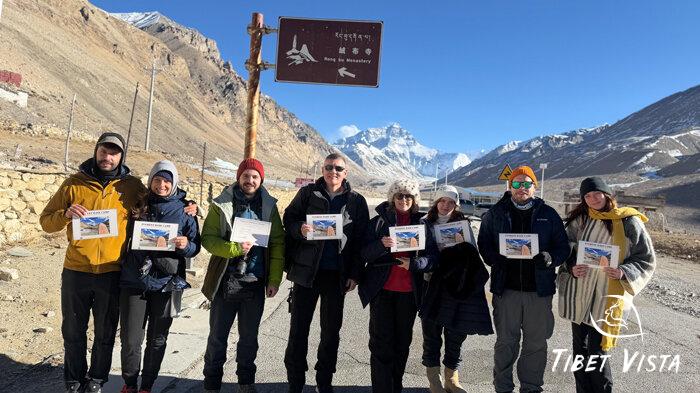 Our guests visit Mt. Everest in Tibet Everest Base Camp