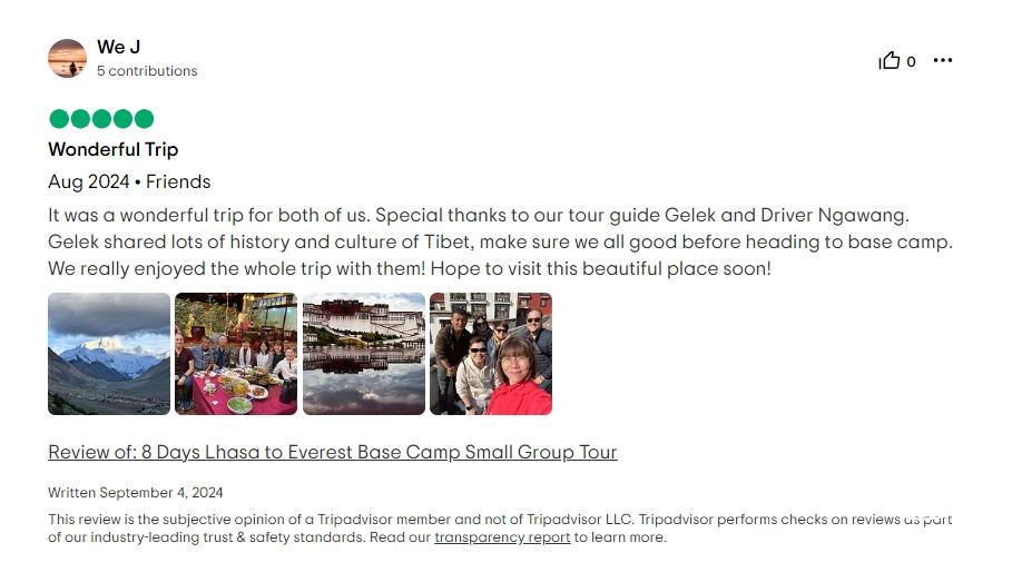 Tripadvisor review about Gelek'guide service