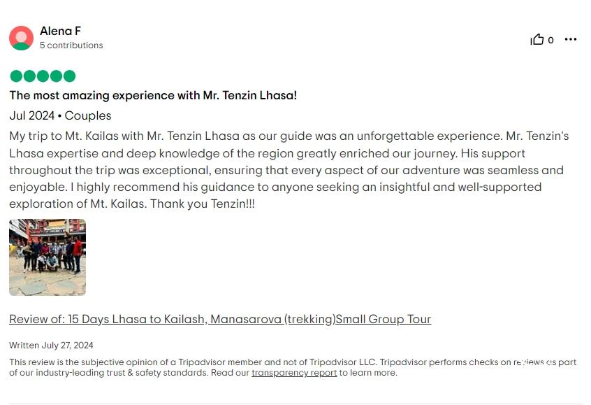 review Lhasa Tenzin guide service