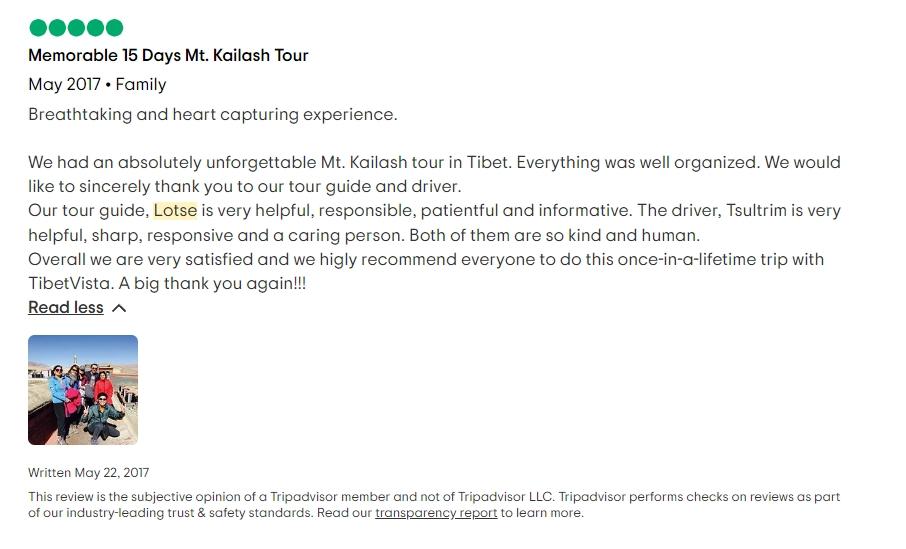 Tripadvisor review about Lotse guide service