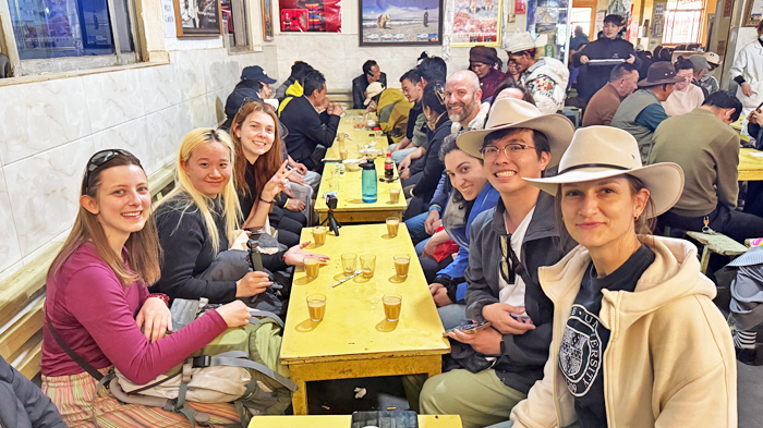 enjoy Tibetan sweet tea at a traditional Tibetan tea house