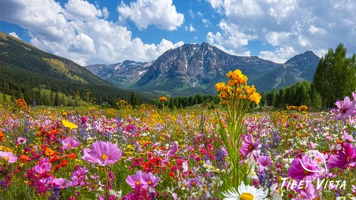 The colorful Lulang Wildflower Ranch
