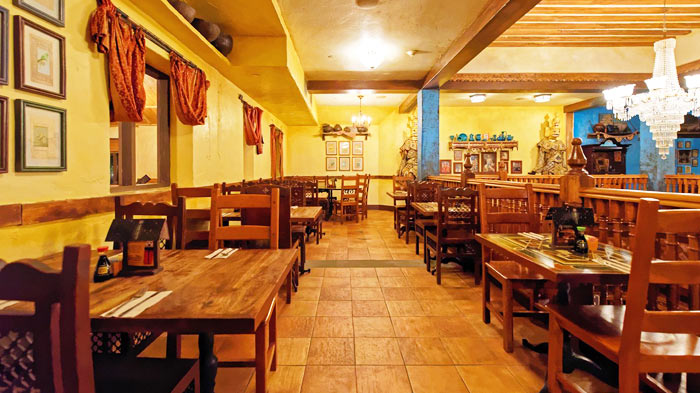 A clean and elegant restaurant located in Barkhor Street.