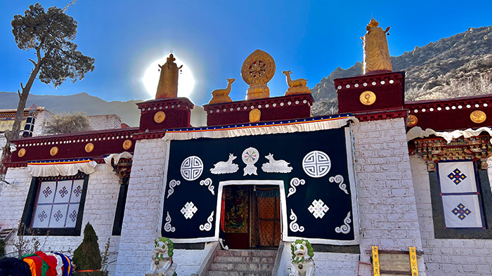 An Ancient Monastery in a Tibetan Village