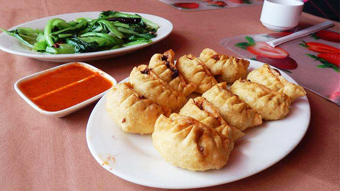 Tibetan dumpling filling with vegetables