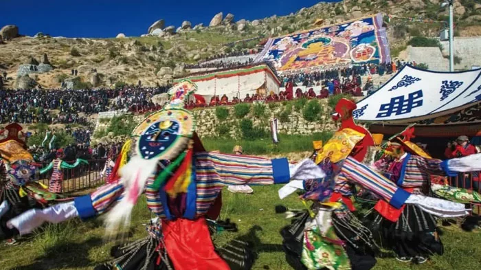Tibet Drepung Monastery Shoton Festival