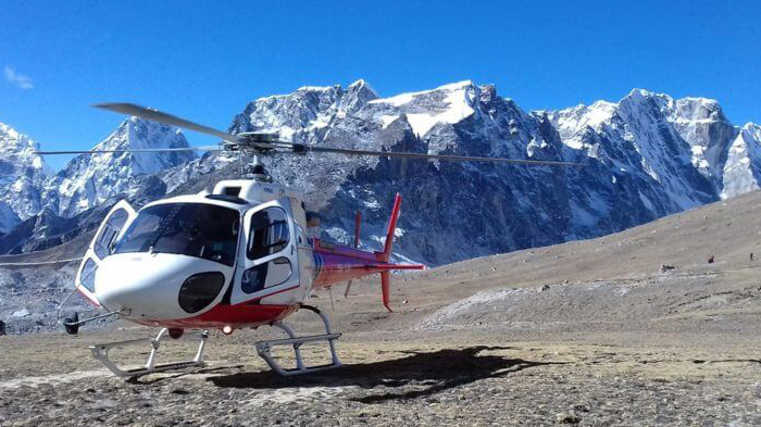 helicopter to EBC 
