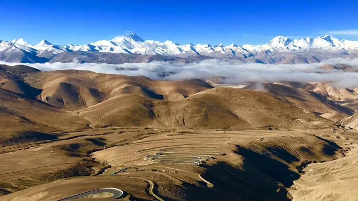 Panorama of the Himalayan Range from Gawula Pass