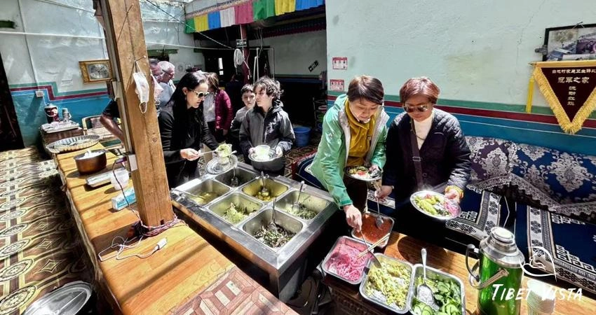 Visiting a local Tibetan family