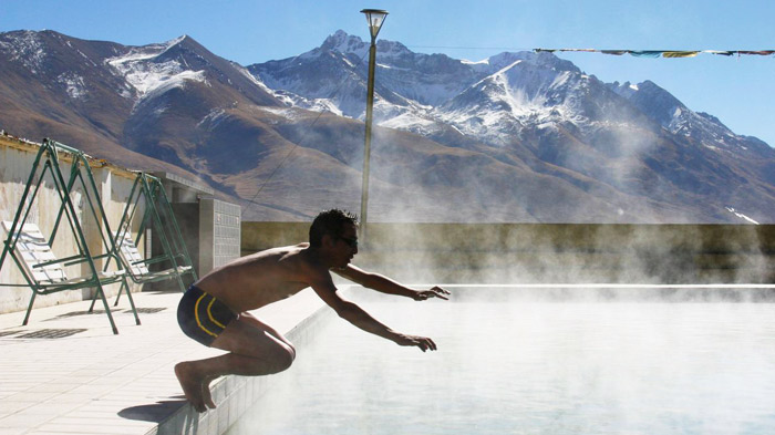 Lhasa has large storehouse of the various hot springs.