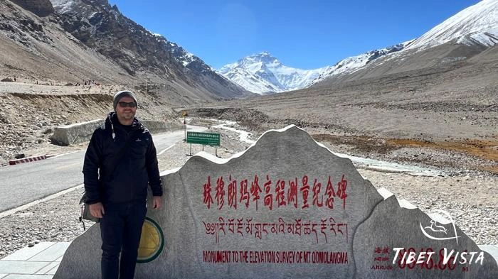 Winter scenery of Mount Everest Base Camp in Tibet