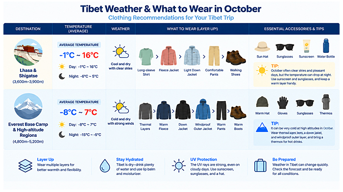 What to Wear in Tibet in October
