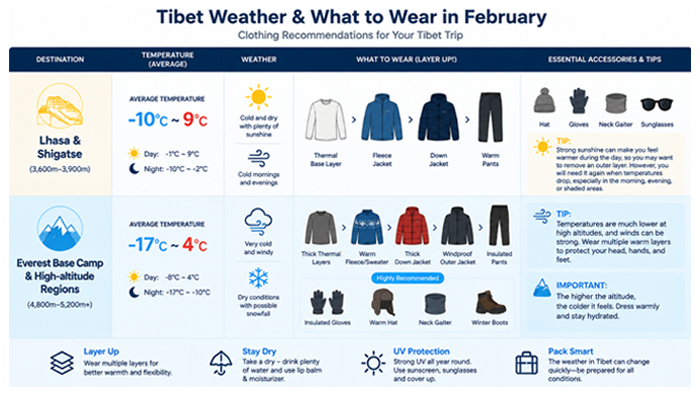 What to Wear in Tibet in February