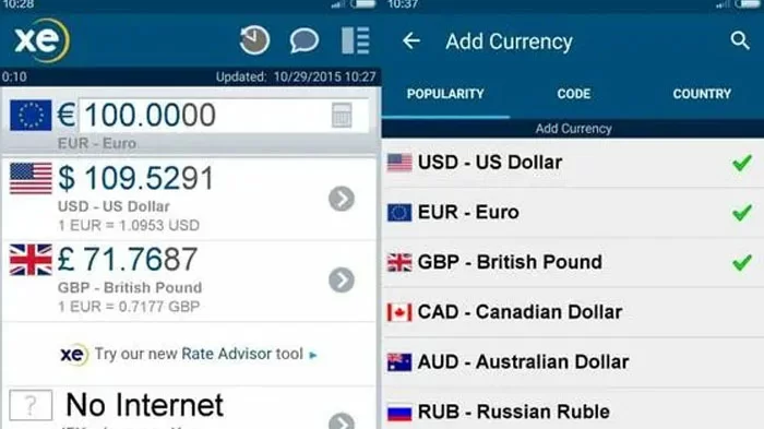 The Xe Currency App