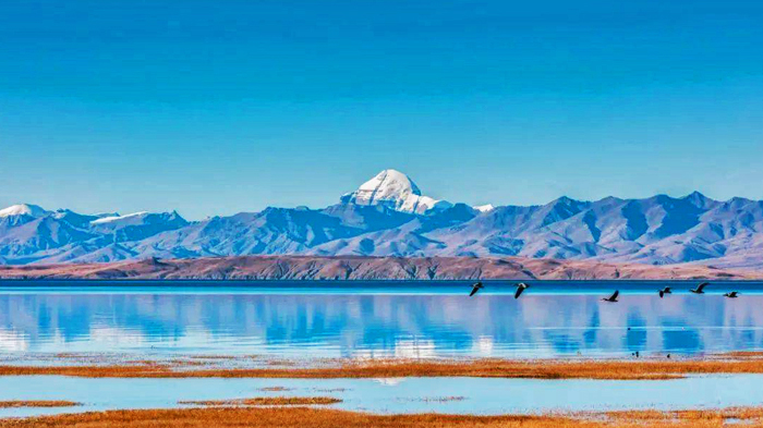 Mount Kailash and Lake Manasarovar