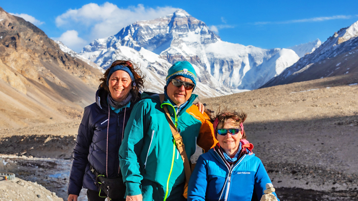 took photos at the Everest Base Camp in winter