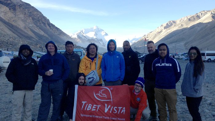 View of Mount Everest from Tibet Everest Base Camp